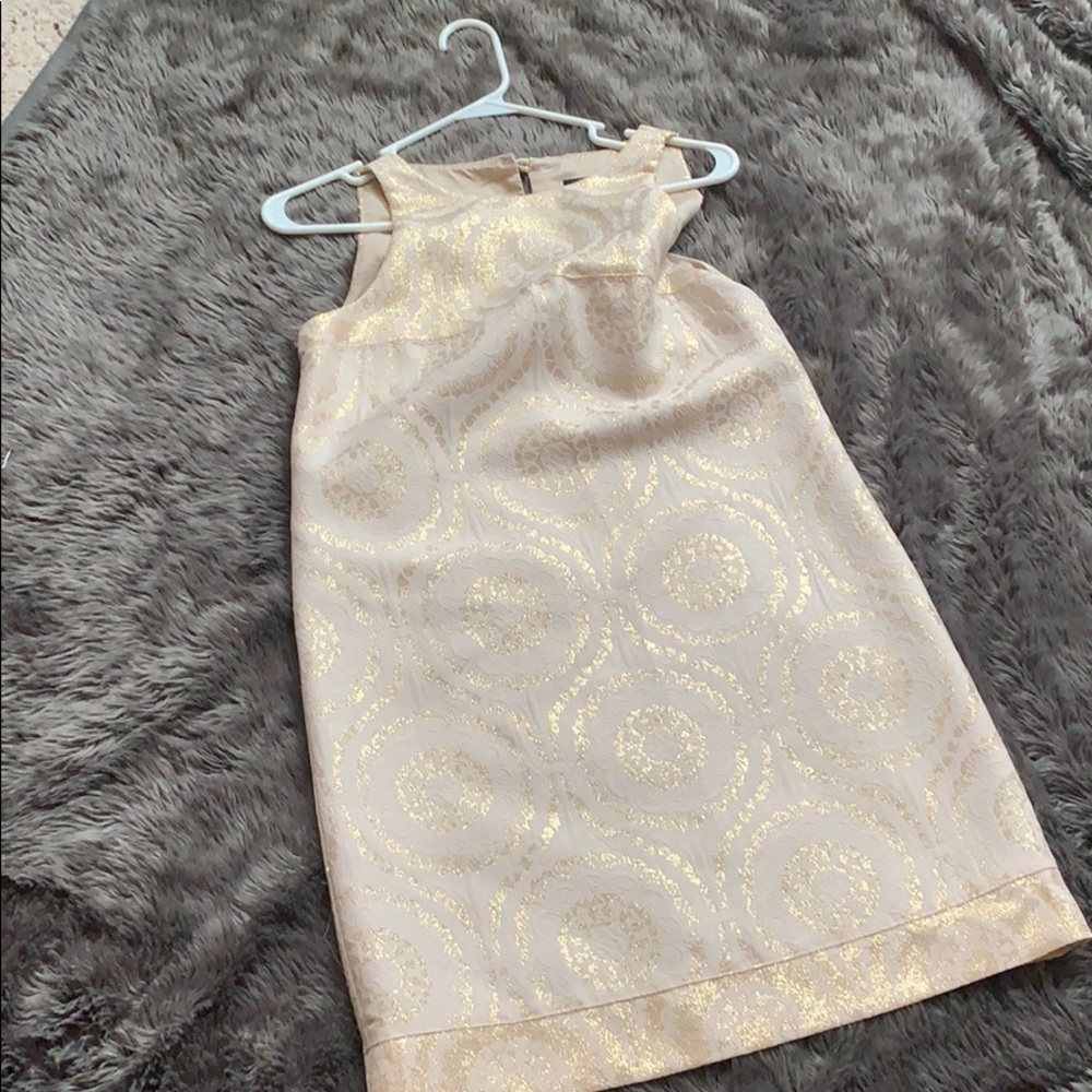 Gold and cream dress